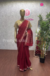Soft Raw Silk Saree - Vertical lines-PA06266
