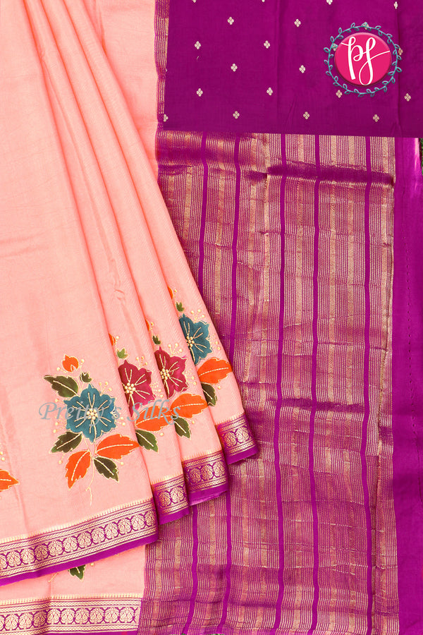 Semi Mysore crepe Silk Saree-PA06725