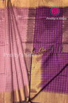 Raw Silk Saree with Checks Pattern- PA09058
