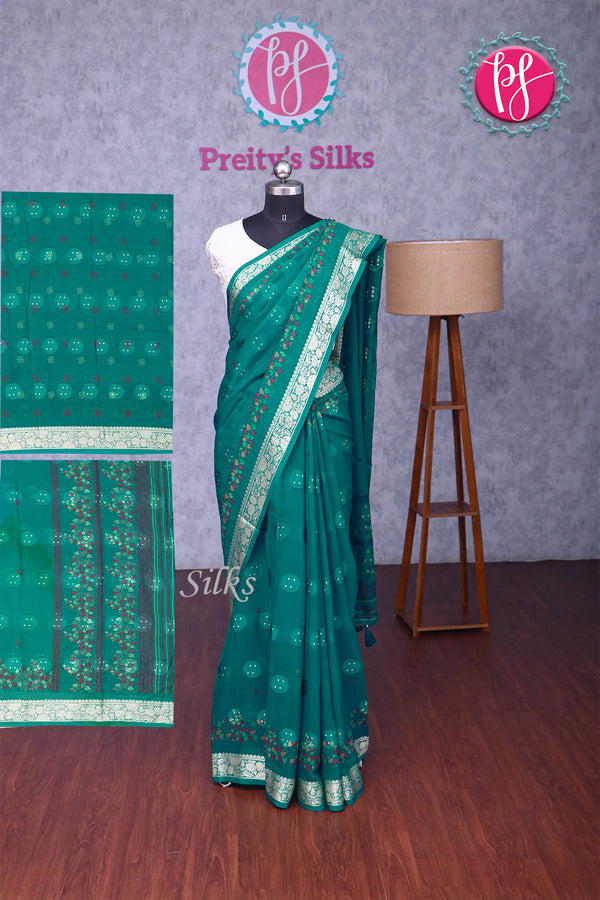 Semi georgette Silk Saree-PA10393