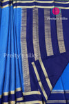 Pure Mysore Crepe Silk Saree With Bentex Border-PA10588
