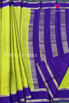 Pure Mysore Crepe Silk Saree With Bentex Border-PA10588