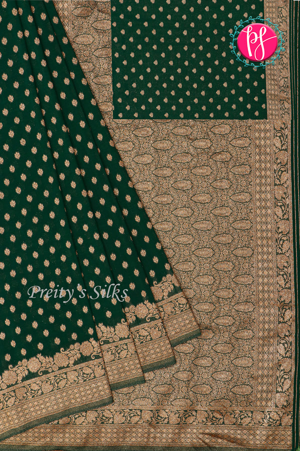 Semi Banarasi Georgette Crepe Silk Saree-PA11407