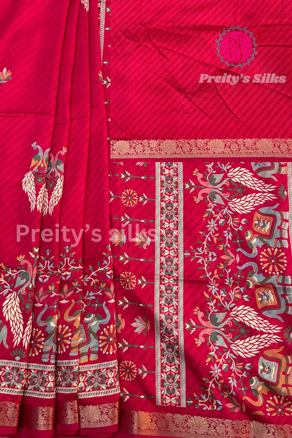 Semi Mysore Crepe Silk Saree-PA17588