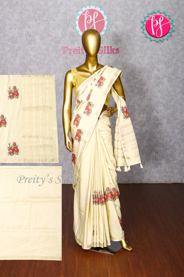 Semi Tussar Silk Saree-PA20435