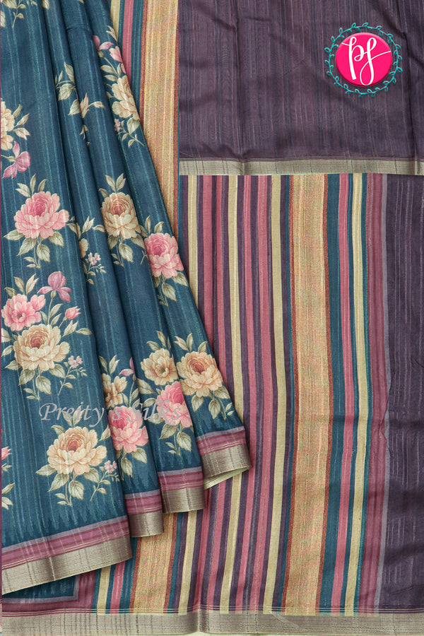 Semi Tussar Silk Saree-PA24013