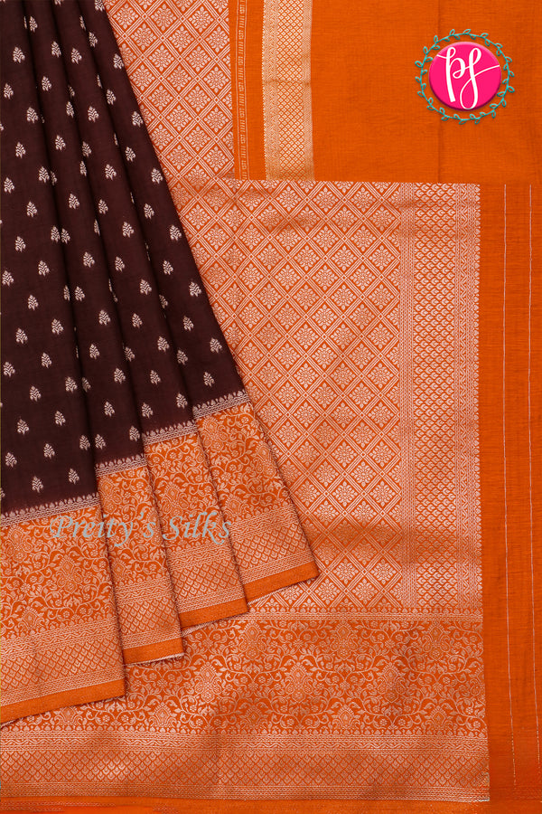 Semi Banarasi Chiffon Saree-PA24209