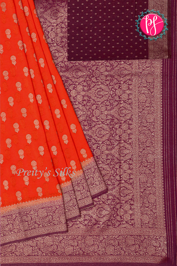 Semi Banarasi Georgette silk Saree-PA24209