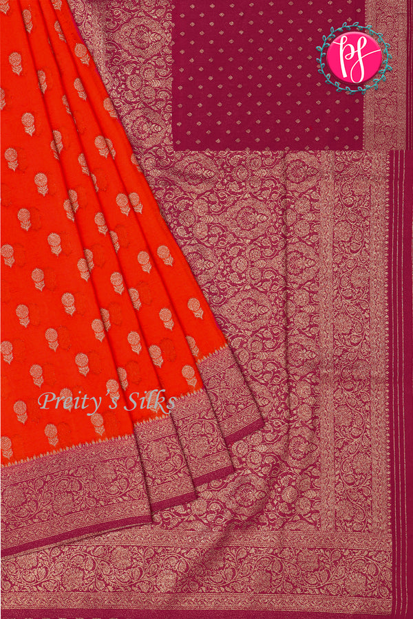 Semi Banarasi Georgette silk Saree-PA24209