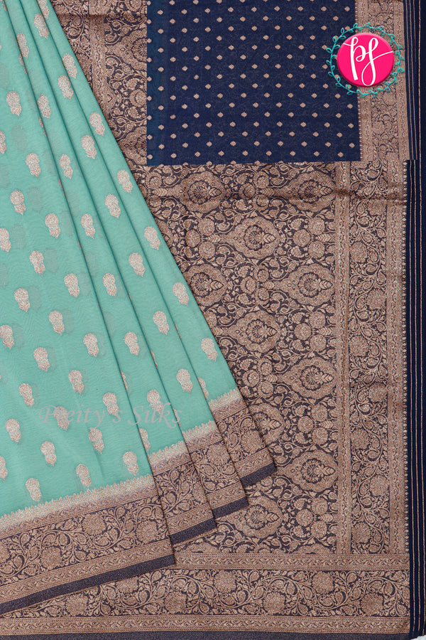 Semi Banarasi Georgette silk Saree-PA24209