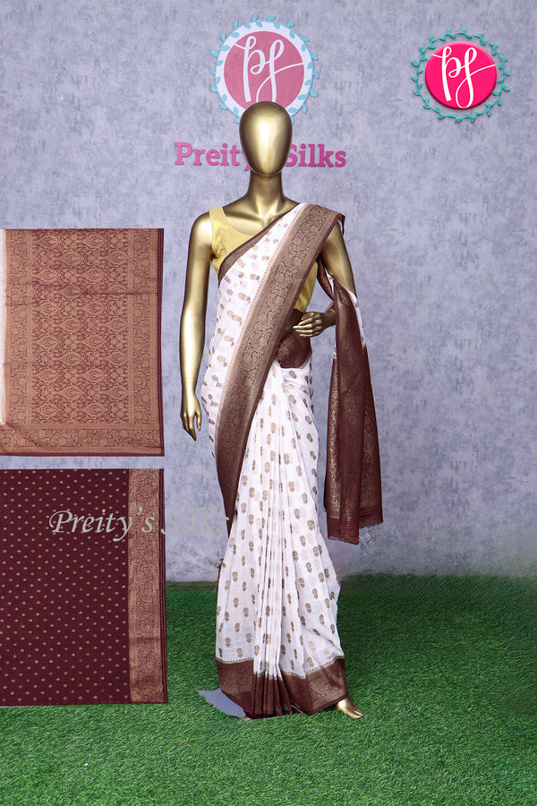Semi Banarasi Georgette silk Saree-PA24209
