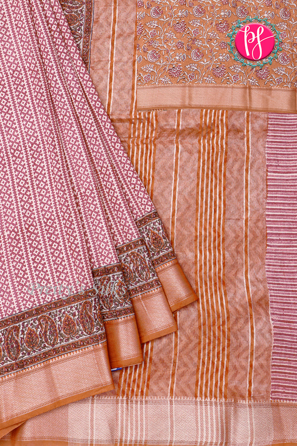 Butter Cotton Saree-Duskytone colors-PA30789