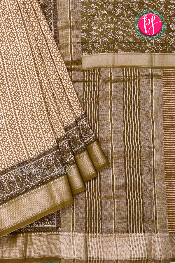 Butter Cotton Saree-Duskytone colors-PA30789