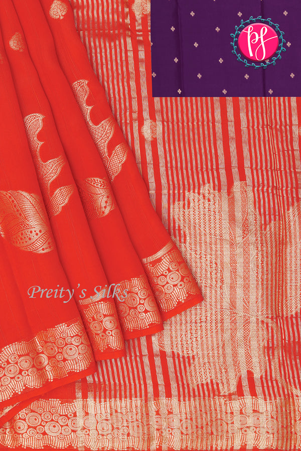 Viscose Tussar Georgette Silk Saree-PA32311