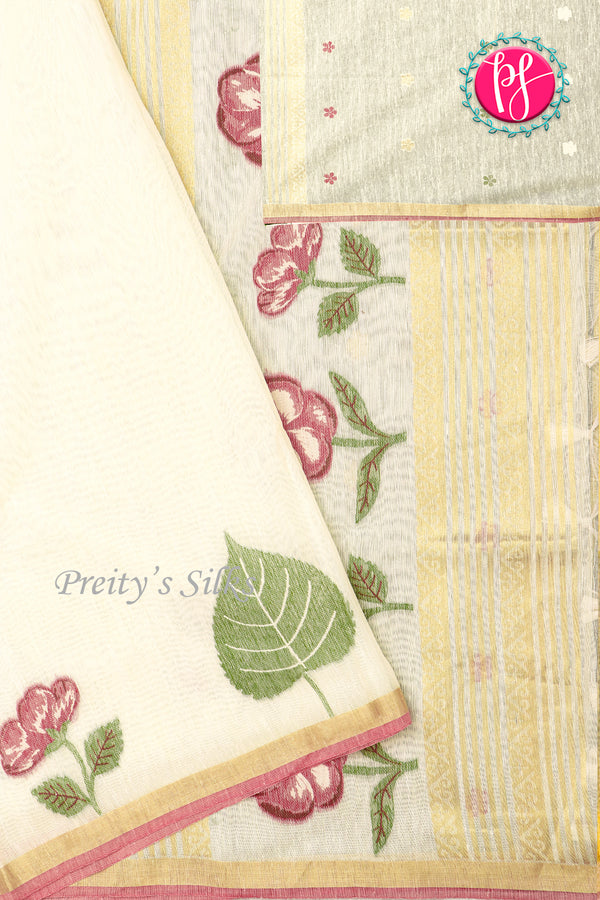 Cotton blend Silk Saree-PA32350