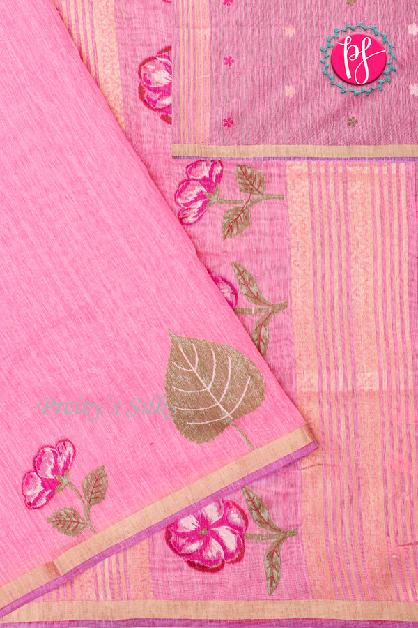 Cotton blend Silk Saree-PA32350