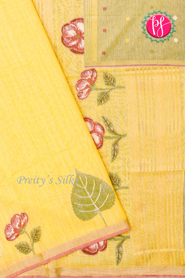 Cotton blend Silk Saree-PA32350
