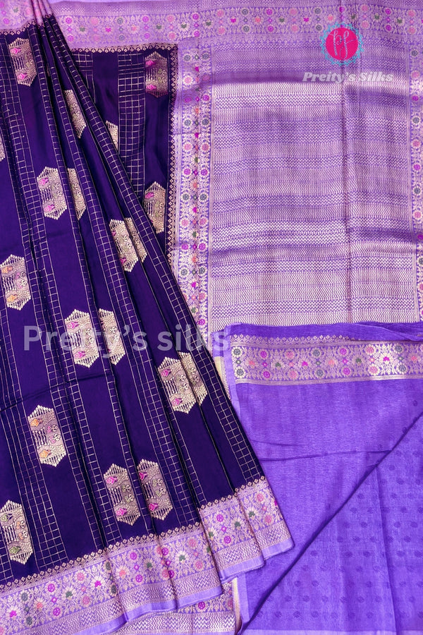 Semi Banarasi crepe Silk Saree-PA38474