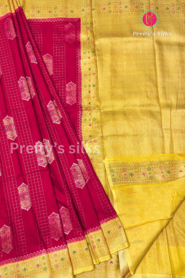 Semi Banarasi crepe Silk Saree-PA38474