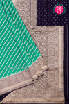 Semi Banarasi chiffon Silk Saree with lahariya pattern zari weaving -PA40199