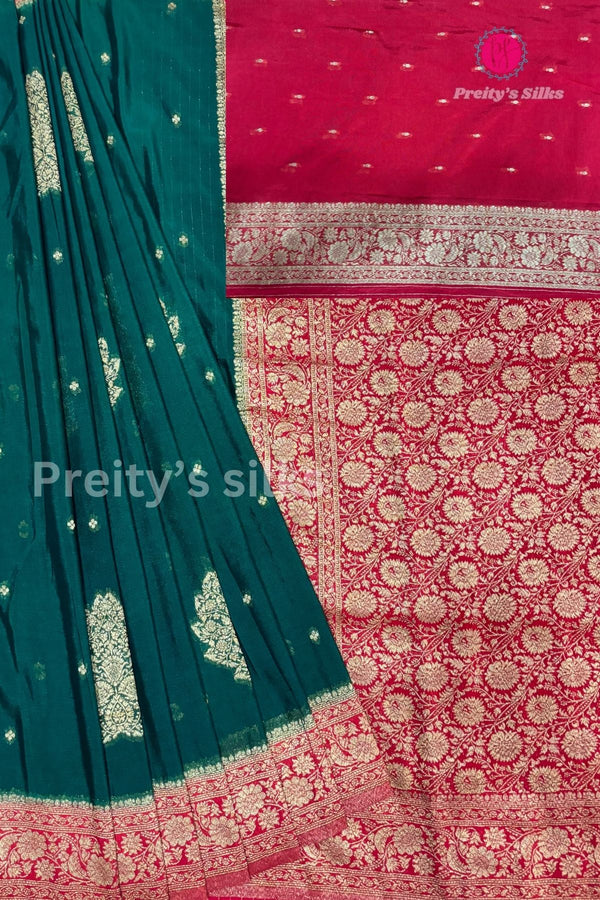 Semi Banarasi Crepe silk saree-PA40691
