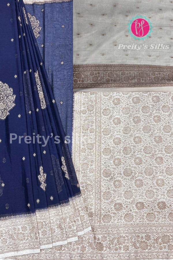Semi Banarasi Crepe silk saree-PA40691