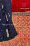 Semi Banarasi Crepe silk saree-PA40691
