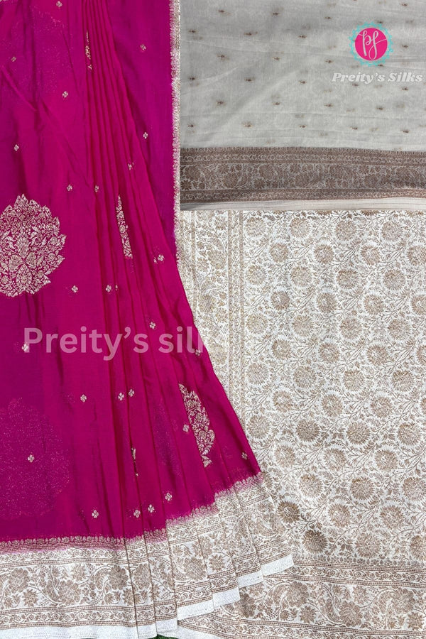 Semi Banarasi Crepe silk saree-PA40691