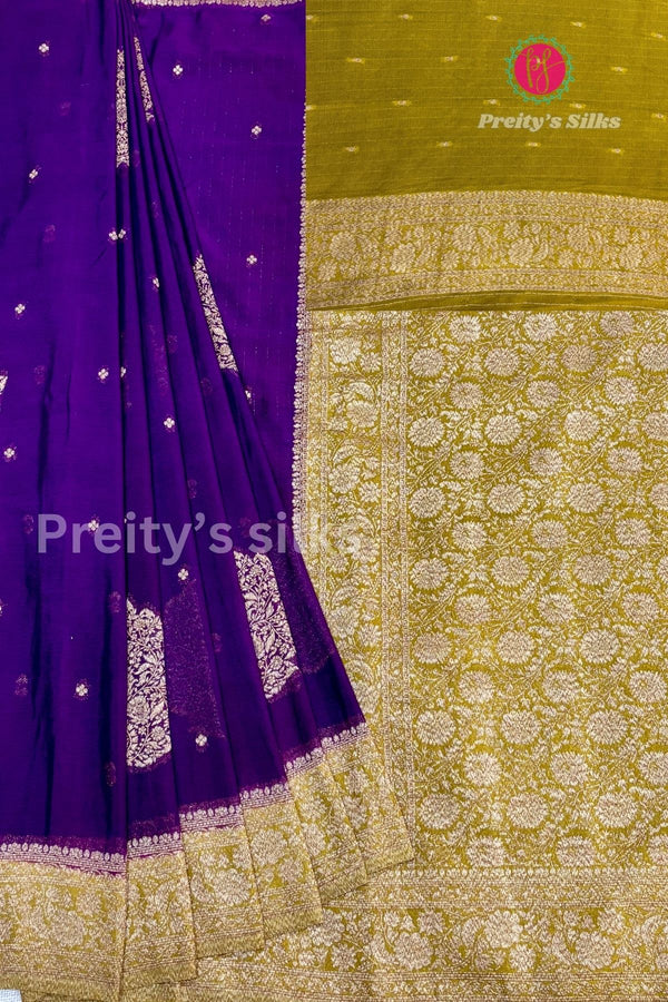 Semi Banarasi Crepe silk saree-PA40691