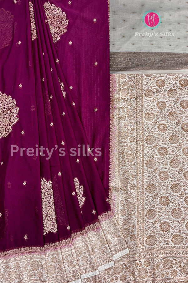 Semi Banarasi Crepe silk saree-PA40691