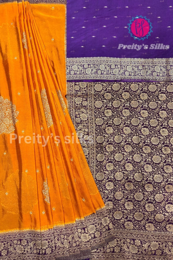 Semi Banarasi Crepe silk saree-PA40691