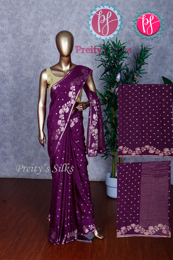 Semi Mysore crepe Silk Saree-PA42586