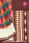 Soft Tussar silk saree - Checks Design- PA47609