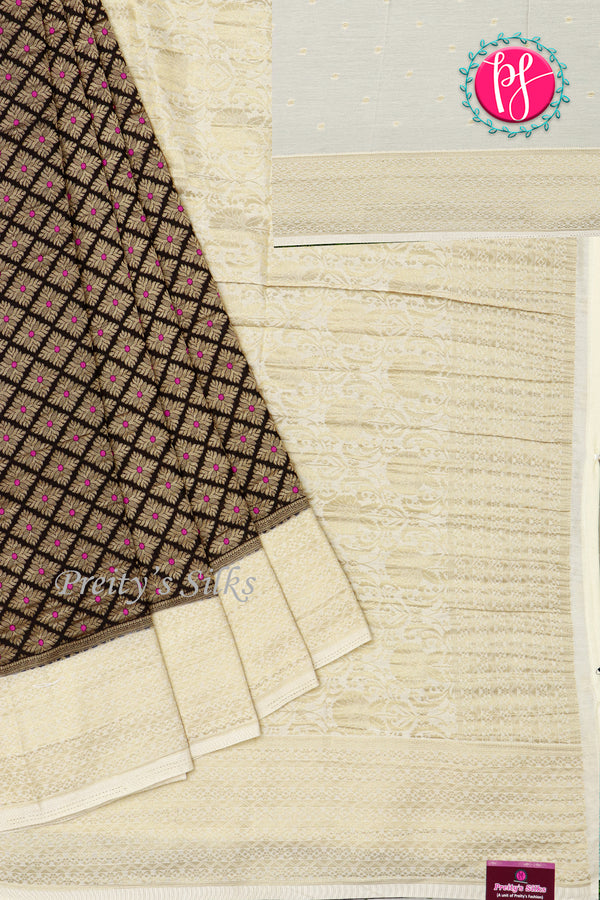 Semi Banarasi Georgette Silk Saree-PA48057