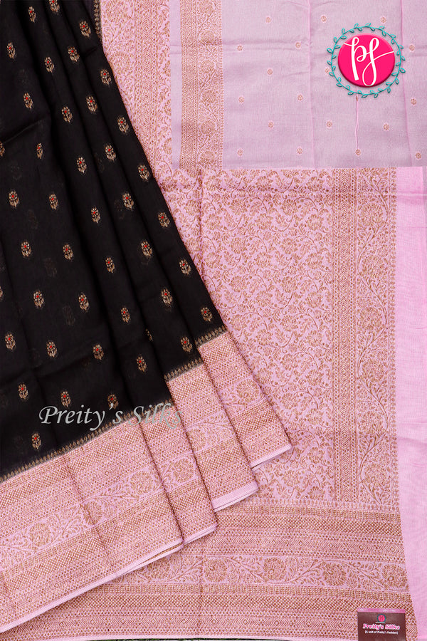 Semi Tussar Dupion silk saree - PA48484