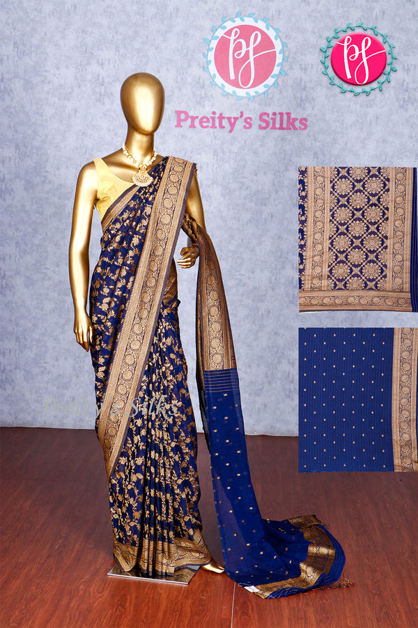 Semi Banarasi Georgette silk saree - PA48714