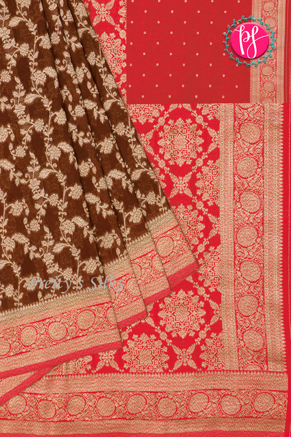Semi Banarasi Georgette Silk Saree-PA48904