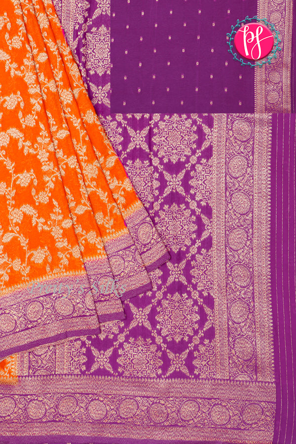 Semi Banarasi Georgette Silk Saree-PA48904