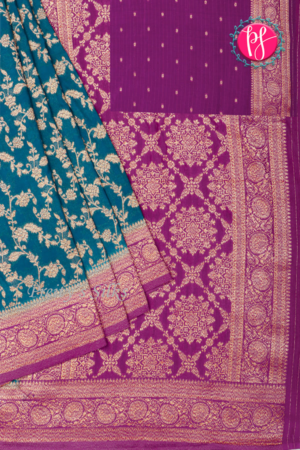 Semi Banarasi Georgette Silk Saree-PA48904