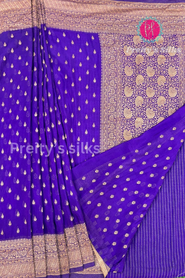 Semi Banarasi Georgette Silk Saree-PA49882