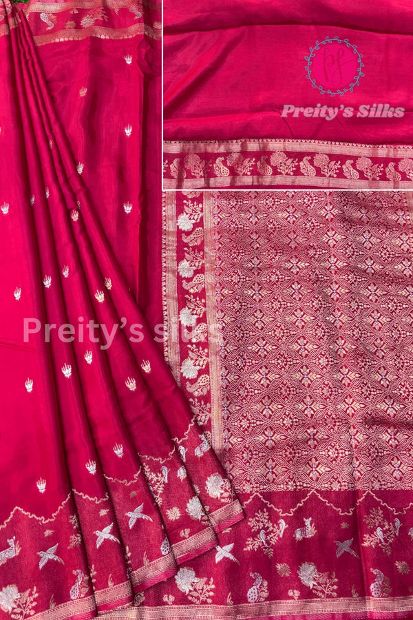 Semi Banarasi silk saree-PA49926(Please check pallu pic before ordering)