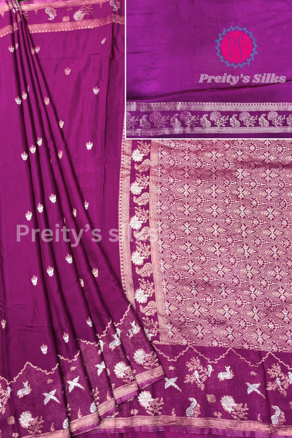 Semi Banarasi silk saree-PA49926(Please check pallu pic before ordering)