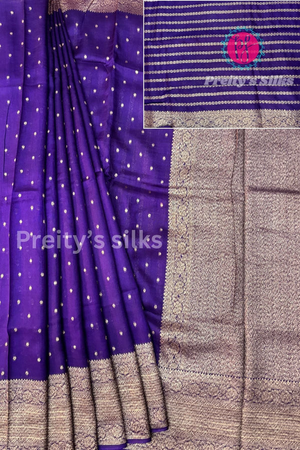 Semi Banarasi Tussar dupion Silk Saree - PA50421