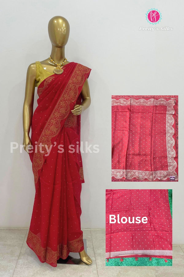 Semi Banarasi Tussar Dupion With Antique Zari Saree-PA50421