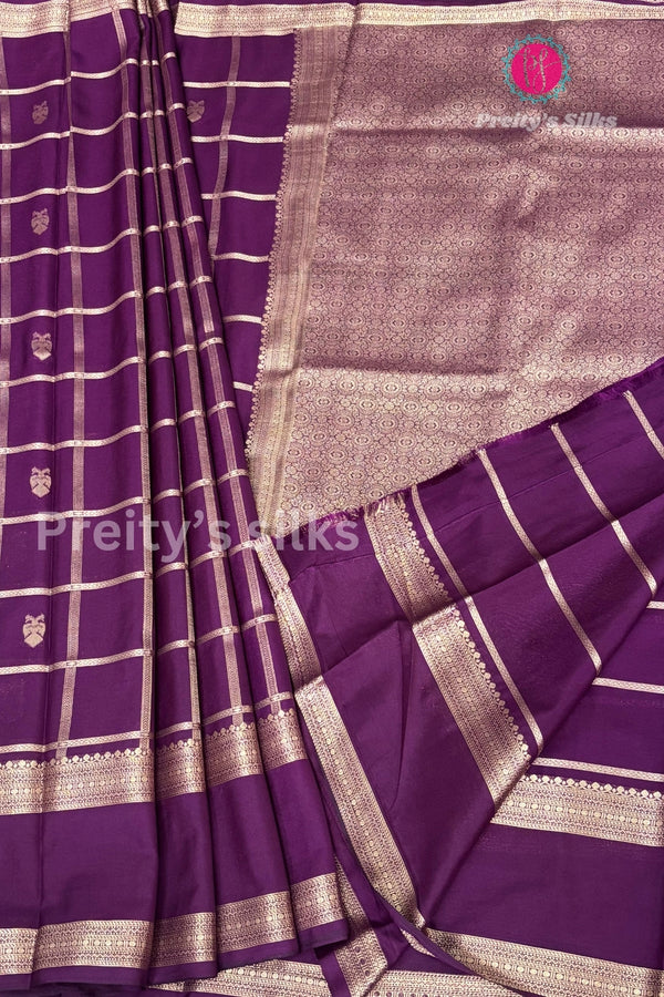 Semi Mysore Crepe Silk Saree-PA51521