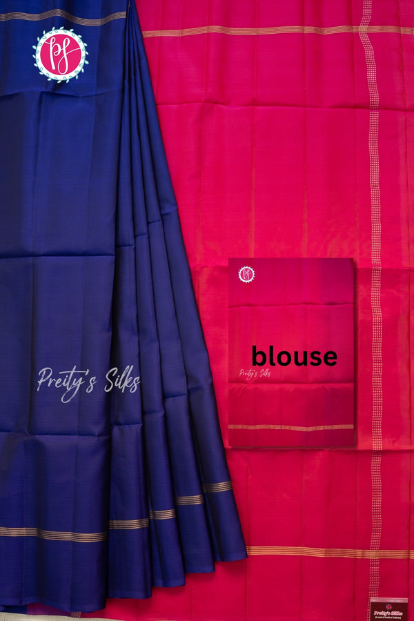 Half Pure Kanchipuram Soft Silk Saree-PA56578