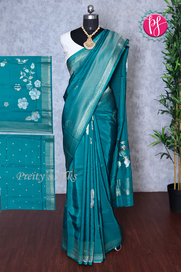 Viscose Crepe Silk Saree-PF78401