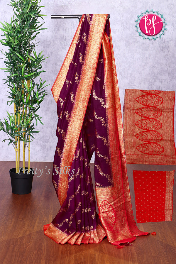 Semi Tussar Georgette Silk Saree-PF83329