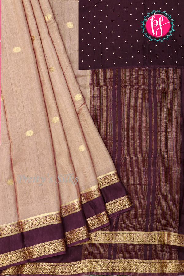 Semi Dupion Tussar Saree-PA20435