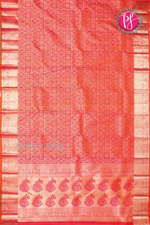 Pure Kanchipuram Silk Saree-Red-PA04489